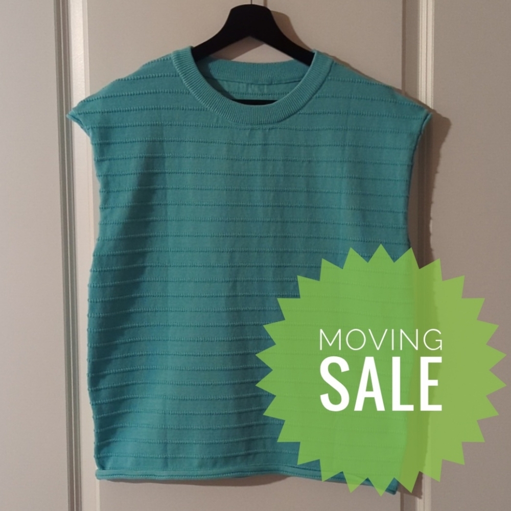 Green Sleeveless Ribbed Top